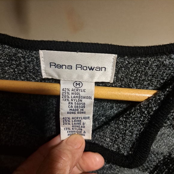 Rena Rowan Size Md Cardigan Oversized Sweater..Plaid..Wool Blend..Full Body - Picture 3 of 7